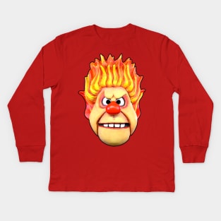 Heat Miser Face Kids Long Sleeve T-Shirt